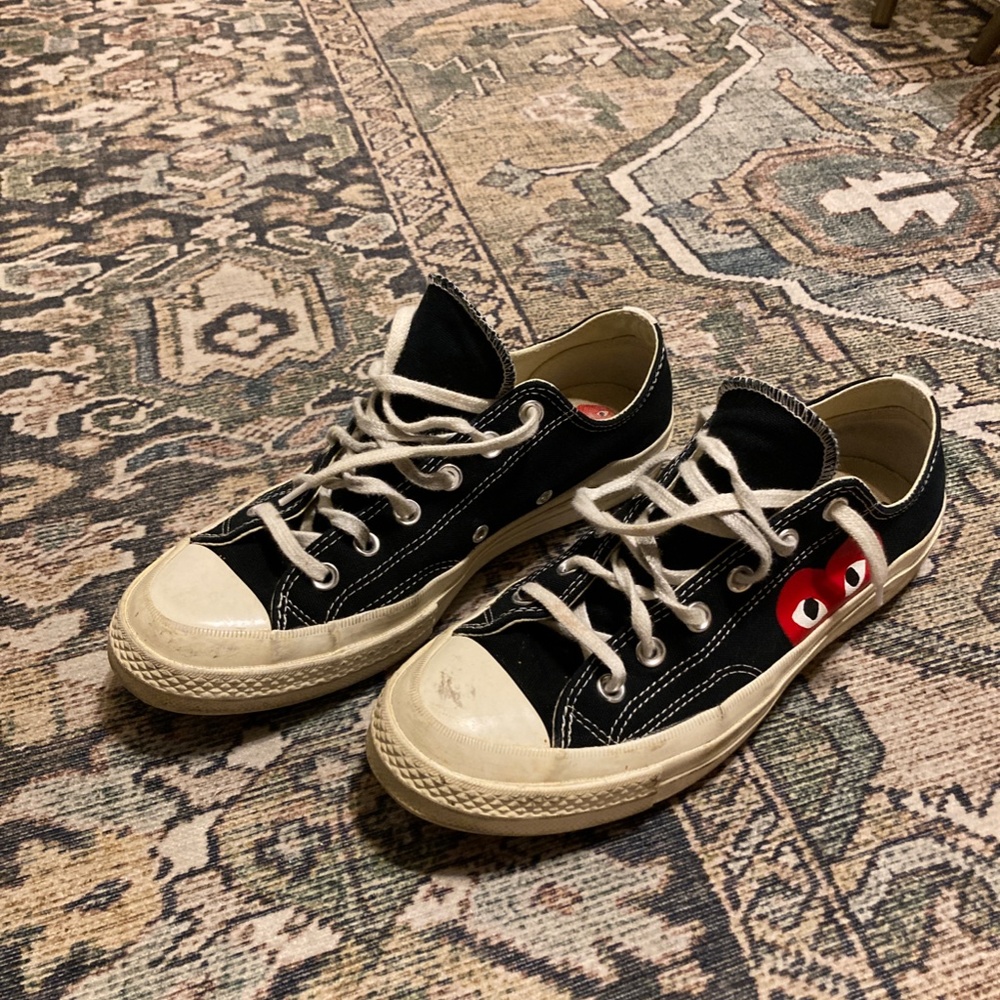 Black Converse CDG Mens 8 US